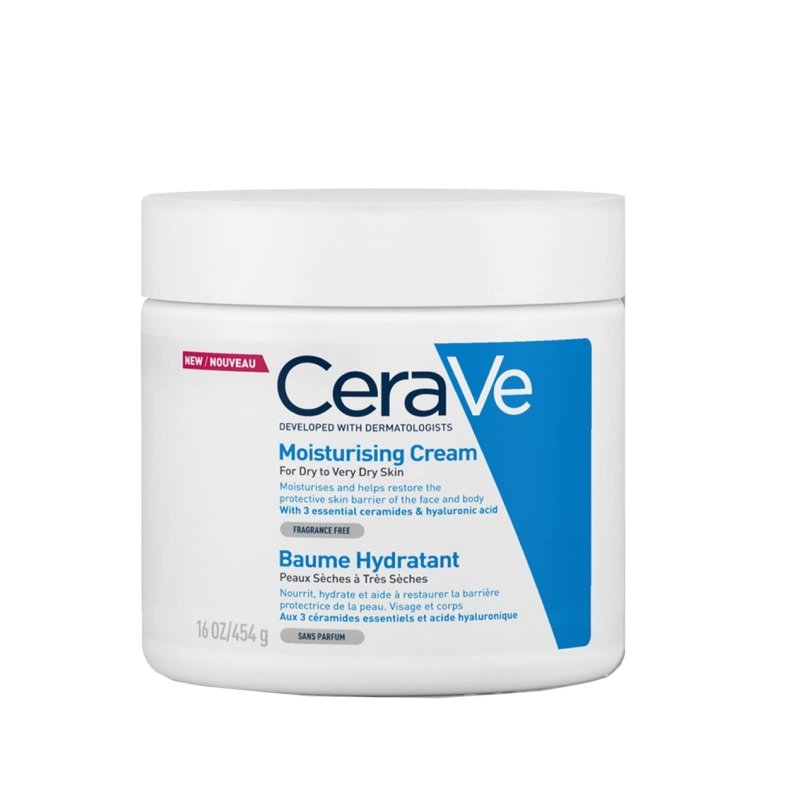 CeraVe Moisturizing Cream | 48H Body and Face Moisturizer for Dry to Very Dry Skin with Hyaluronic Acid and Ceramides | Fragrance Free | 16Oz, 454 gVisit the CeraVe Store