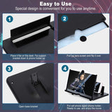 Cinyiuze 14'' 3D Phone Screen Magnifier – HD Magnifier Projector Screen Enlarger for Videos, Movies, Games – Foldable Phone Stand with Screen Amplifier – Supports All Smartphones (Black)‎Cinyiuze