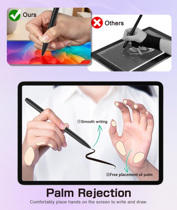 Ciscle Magnetic EMR Stylus Compatible with Remarkable 2, Replacement Digital Pen with Eraser, 4096 Pressure Levels, Palm Rejection, Tilt Support, for Remarkable/Samsung/Wacom/Onyx EMR Devices - 5 TipsCiscle