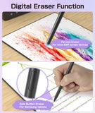 Ciscle Magnetic EMR Stylus Compatible with Remarkable 2, Replacement Digital Pen with Eraser, 4096 Pressure Levels, Palm Rejection, Tilt Support, for Remarkable/Samsung/Wacom/Onyx EMR Devices - 5 TipsCiscle