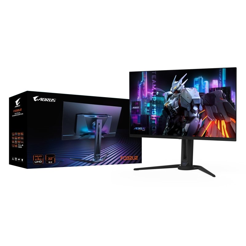 Gigabyte AORUS FO32U2 32" OLED Gaming Monitor - 3840 x 2160 (UHD), 240Hz, 0.03ms, KVM, 250CD/m², FreeSync Premium Pro, DisplayHDR True Black 400, HDMI 2.1‎Gigabyte