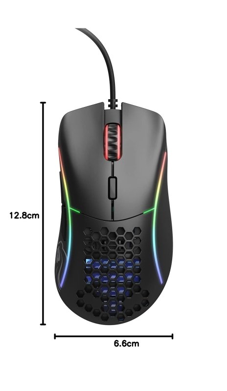 Gloriuos Black Gaming Mouse - Glorious Model D Gaming Mouse Honeycomb - Ultralight RGB Mouse - PC Mouse - 68 g - Matte Black MouseGlorious PC Gaming Race
