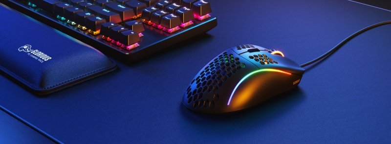 Gloriuos Black Gaming Mouse - Glorious Model D Gaming Mouse Honeycomb - Ultralight RGB Mouse - PC Mouse - 68 g - Matte Black MouseGlorious PC Gaming Race
