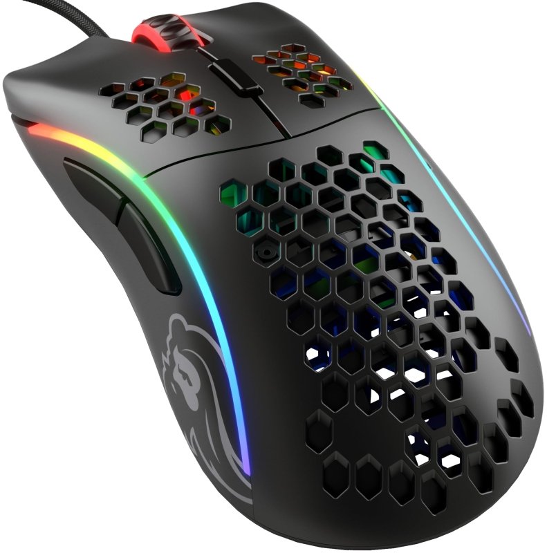 Gloriuos Black Gaming Mouse - Glorious Model D Gaming Mouse Honeycomb - Ultralight RGB Mouse - PC Mouse - 68 g - Matte Black MouseGlorious PC Gaming Race