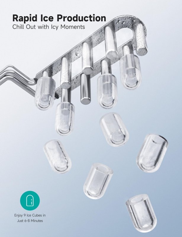 Hicozy Ice Maker Machine, Different Sizes of Bullet Ice for HomeVisit the Hicozy Store