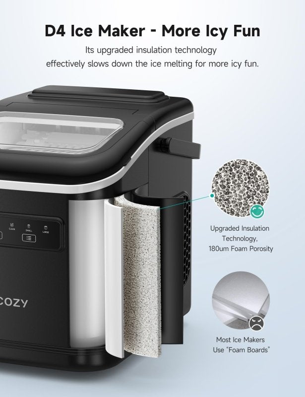 Hicozy Ice Maker Machine, Different Sizes of Bullet Ice for HomeVisit the Hicozy Store