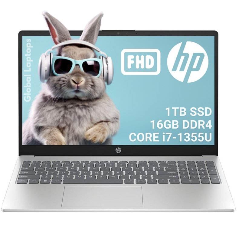 HP 15.6 inch Windows Laptop Laptop with Micro - Edge Full HD IPS Anti - Glare displayIntel Core i7 - 1355U 16GB RAM 1TB SSD Windows 11 Home Natural Silver 15 - fd0182wm‎HP
