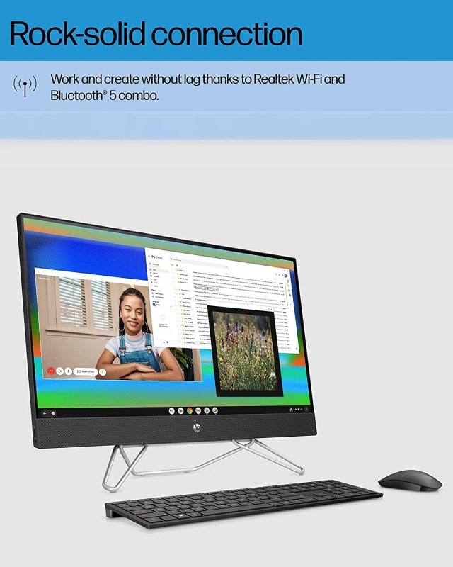 HP All - in - One Business Computer, 27" FHD Micro - Edge Display, 12th Gen Intel Core i7 - 1255U, 64GB RAM, 2TB SSD, HDMI, RJ - 45, Webcam, KB & Mouse, Wi - Fi 6, Windows 11 Pro‎HP