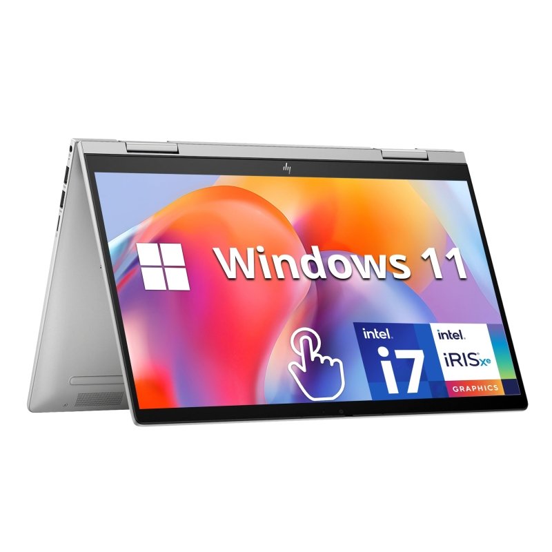 HP ENVY X360 14 - ES0033DX 2 in 1 Laptop, Intel Core i7 - 1355U,16GB DDR4 RAM,1TB SSD 14 Inch FHD IPS touch Display, Intel Iris Xe Graphics, Windows 11, Natural Silver - English Keyboard‎HP