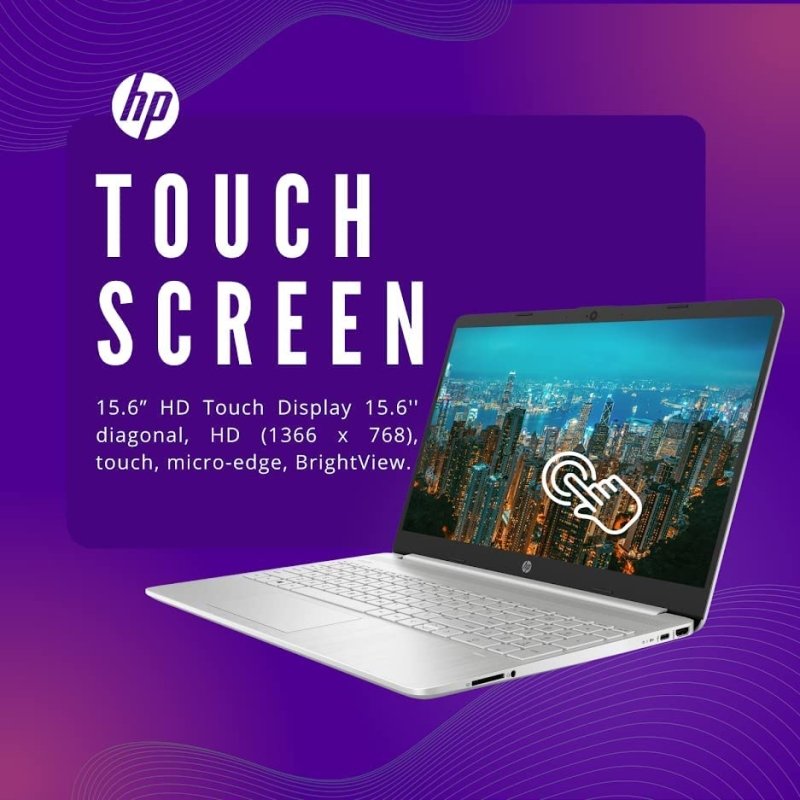 HP Flagship Touchscreen Laptop 15.6" HD Display, Intel Core i5 - 1155G7(Beat i7 - 1065G7), 16 GB RAM - 1 TB PCie SSD, Intel Iris Xe Graphics, Numeric Pad, Bluetooth 5, Windows 11 Home, Silver‎HP