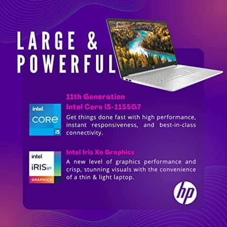 HP Flagship Touchscreen Laptop 15.6" HD Display, Intel Core i5 - 1155G7(Beat i7 - 1065G7), 16 GB RAM - 1 TB PCie SSD, Intel Iris Xe Graphics, Numeric Pad, Bluetooth 5, Windows 11 Home, Silver‎HP