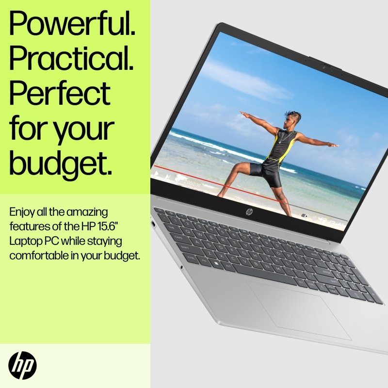 HP Laptop 15 - fd0111ne, 15.6" Full HD Display, Intel® Core™ i7 - 1255U, 16GB RAM, 512GB SSD, Intel® Iris® Xe Graphics, Windows 11 Home, Keyboard English/Arabic, Natural silver [B21RHEA]‎HP