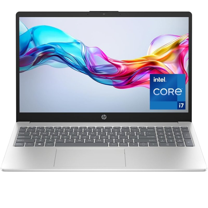 HP Laptop 15 - fd0111ne, 15.6" Full HD Display, Intel® Core™ i7 - 1255U, 16GB RAM, 512GB SSD, Intel® Iris® Xe Graphics, Windows 11 Home, Keyboard English/Arabic, Natural silver [B21RHEA]‎HP
