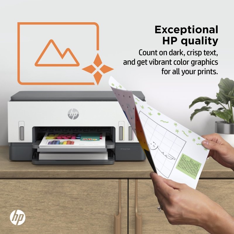 HP Smart Tank 670 All - in - One Printer, Print, Scan, Copy, Wireless, Scan to PDF, Fast two - sided printing, Up to 18,000 black or 8,000 color pages - White/Grey [6UU48A]Visit the HP Store