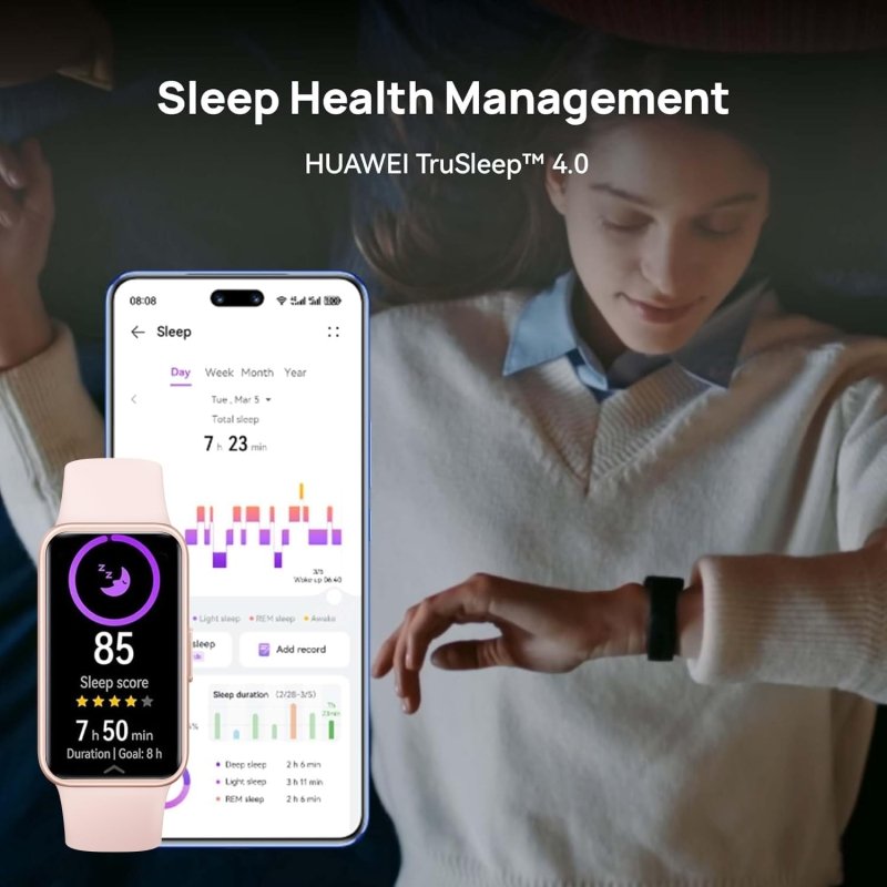 HUAWEI Band 9, Comfortable All - Day Wearing, Sleep Tracking, Fast Charging, Durable Battery, Intelligent Brightness Adjustments, 100 different workout modes, Compatible with iOS&Android, BlackVisit the HUAWEI Store