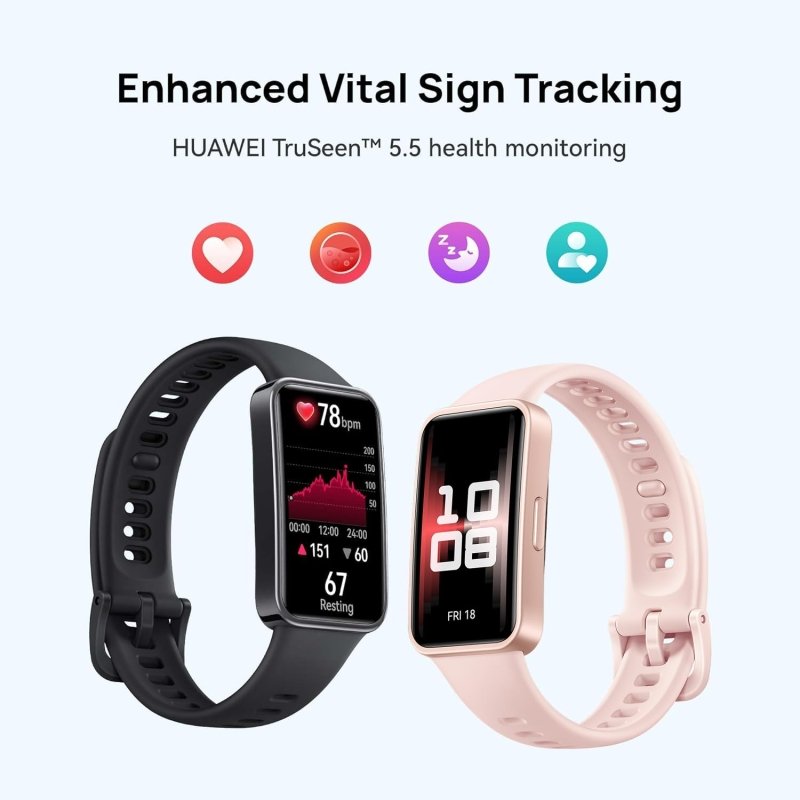 HUAWEI Band 9, Comfortable All - Day Wearing, Sleep Tracking, Fast Charging, Durable Battery, Intelligent Brightness Adjustments, 100 different workout modes, Compatible with iOS&Android, BlackVisit the HUAWEI Store