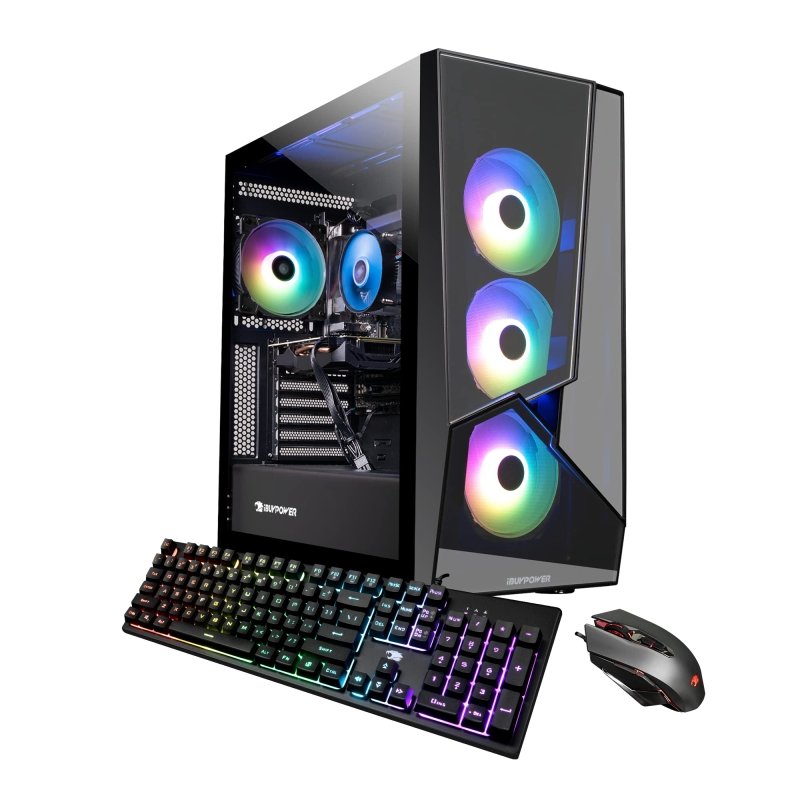 iBUYPOWER Pro Gaming PC Computer Desktop Slate5MR 249a (AMD Ryzen 5 3600 3.6 GHz, NVIDIA GTX 1650 4GB, 8GB DDR4, 480 GB SSD, Windows 11 Home)iBUYPOWER