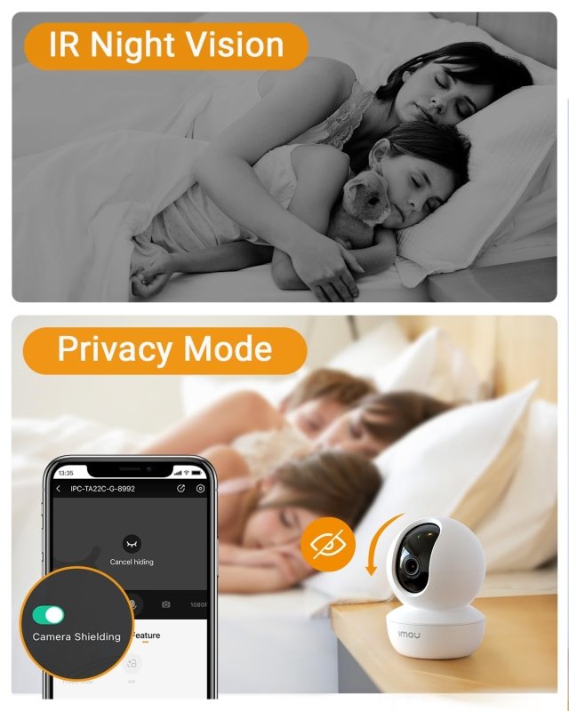 Imou Camera 1080P Security Camera, CCTV Camera for Home, Baby Monitor 360° Wi - Fi Camera Indoor Cameras with AI Human Detection Motion Tracking Two - Way Audio IR Night Vision Siren (Ranger SE)Visit the Imou Store