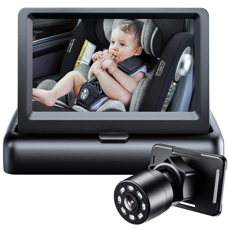 Itomoro Baby Car Mirror, View Infant in Rear Facing Seat with Wide Crystal Clear View,Night Vision,Camera Aimed at Baby - Easily to Observe The Baby's Every Move‎Itomoro