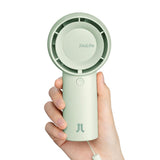 JISULIFE Handheld Turbo Fan [16H Max Cooling Time] Mini Portable Hand, 4000mAh USB Rechargeable Personal, Battery Operated Small Pocket Fan with 5 Speeds for Travel/Outdoor/Home/Office - Green‎JISULIFE