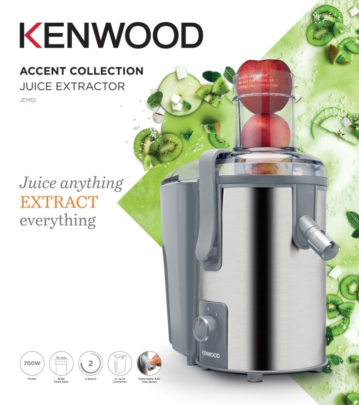 KENWOOD Stainless Steel Juice Extractor with Wide Feed TubeKenwood