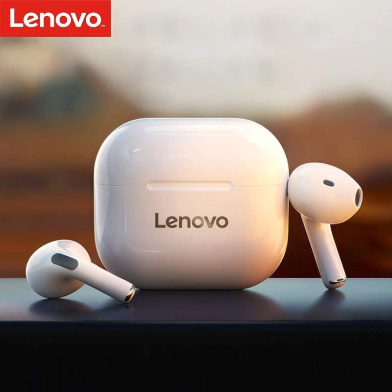 Lenovo LivePods LP40 TWS Semi - In - Ear Earbuds BT 5.0 True Wireless Earbuds with Touch Control Handsfree Call Stereo Sound Noise Cancelling Headphones with Two - Ear Design, BlackVisit the Lenovo Store