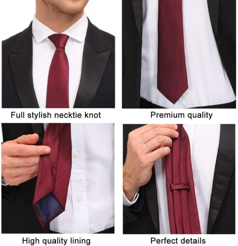 Loiisgy 6 PCS Necktie Woven Jacquard Neck Ties Set Tie for MenLoiisgy
