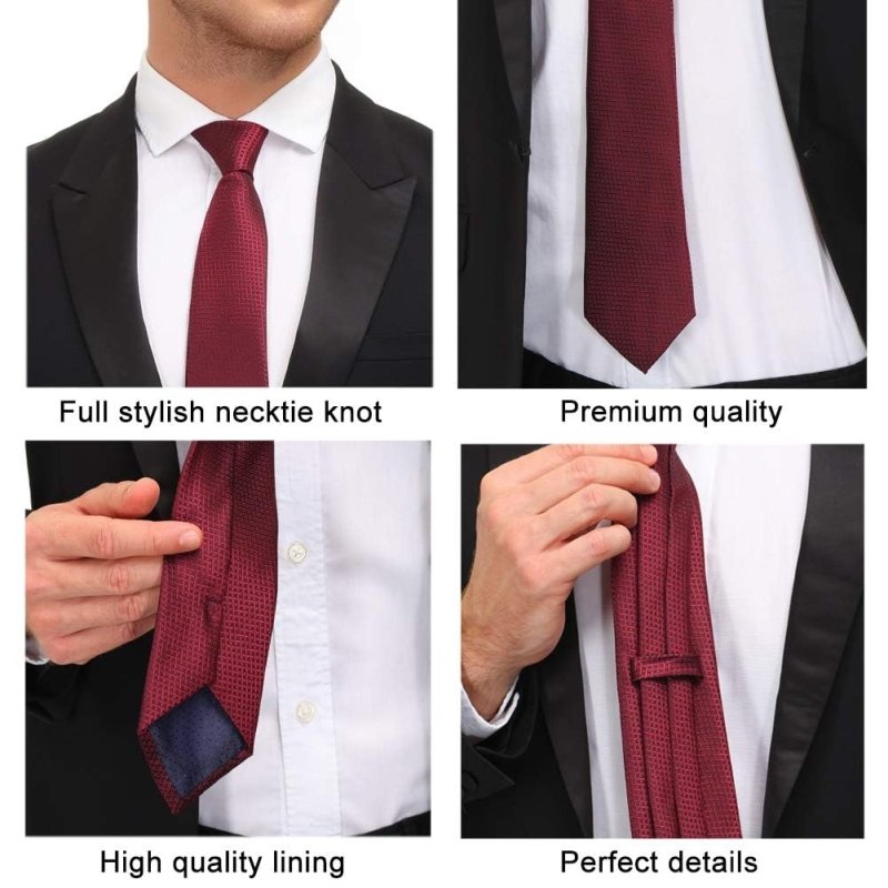 Loiisgy 6 PCS Necktie Woven Jacquard Neck Ties Set Tie for MenLoiisgy