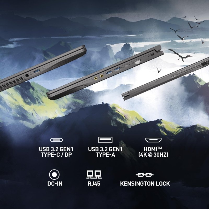 MSI Thin 15 15.6” 144Hz FHD Gaming Laptop: Intel Core i5 - 13420H, NVIDIA Geforce RTX 2050, 16GB DDR5, 512GB NVMe SSD, Cooler Boost 5, Win 11: Black B13UCX - 2040US‎MSI