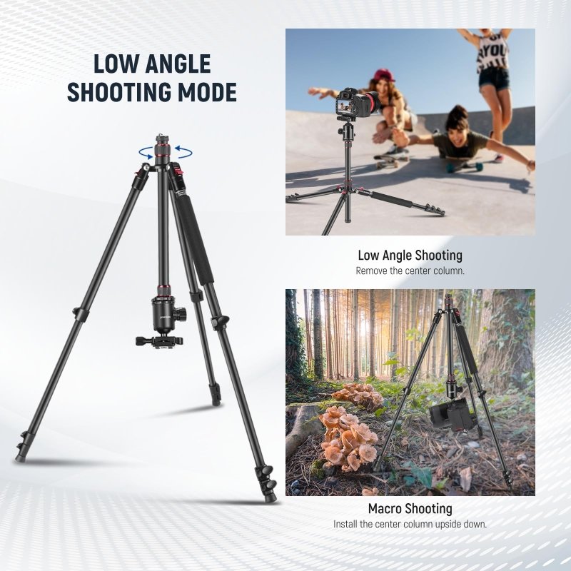 Neewer 77 - Inch Tripod, Camera Tripod for DSLR, 2 - in - 1 Compact Aluminum Tripod Monopod with 360 Degree Ball Head, 2 Center Axis, QR Plate and 8 Kilograms Load for Travel and Work, Carry Bag IncludedVisit the NEEWER Store