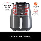 Ninja Air Fryer Af100, Roast, Reheat, Dehydrate, 3.8 L, 1550 Watts, Grey And Black"Min 1 year manufacturer warranty"‎Ninja