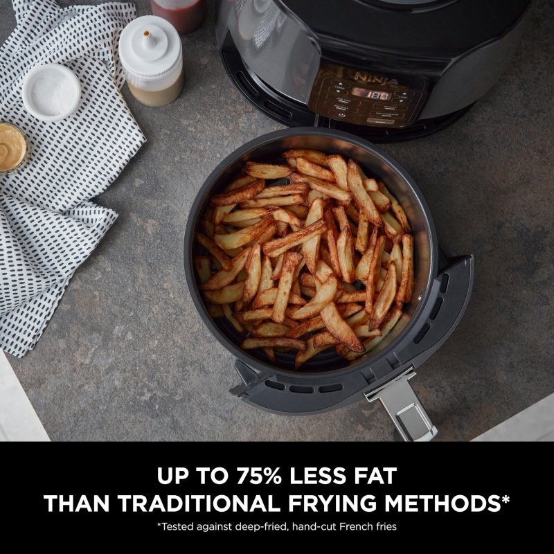 Ninja Air Fryer Af100, Roast, Reheat, Dehydrate, 3.8 L, 1550 Watts, Grey And Black"Min 1 year manufacturer warranty"‎Ninja