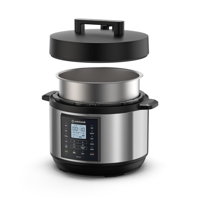 Nutricook Smart Pot 2 Plus 1500 Watts - 9 Appliances in 1, Pressure Cooker, Slow Cooker, Rice Cooker, Steamer, Sauté Pot, Yogurt Maker, Soup Maker, Cake Maker, Food Warmer, 9.5L, Brushed SS/BlackVisit the Nutricook Store