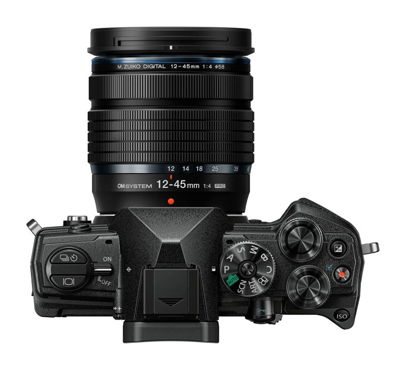 OM SYSTEM OLYMPUS OM - 5 Black Micro Four Thirds System Camera M.Zuiko Digital ED 12 - 45mm F4.0 PRO kit Outdoor Camera Weather Sealed Design 5 - Axis Image Stabilization 50MP Handheld High Res Shot‎OM SYSTEM