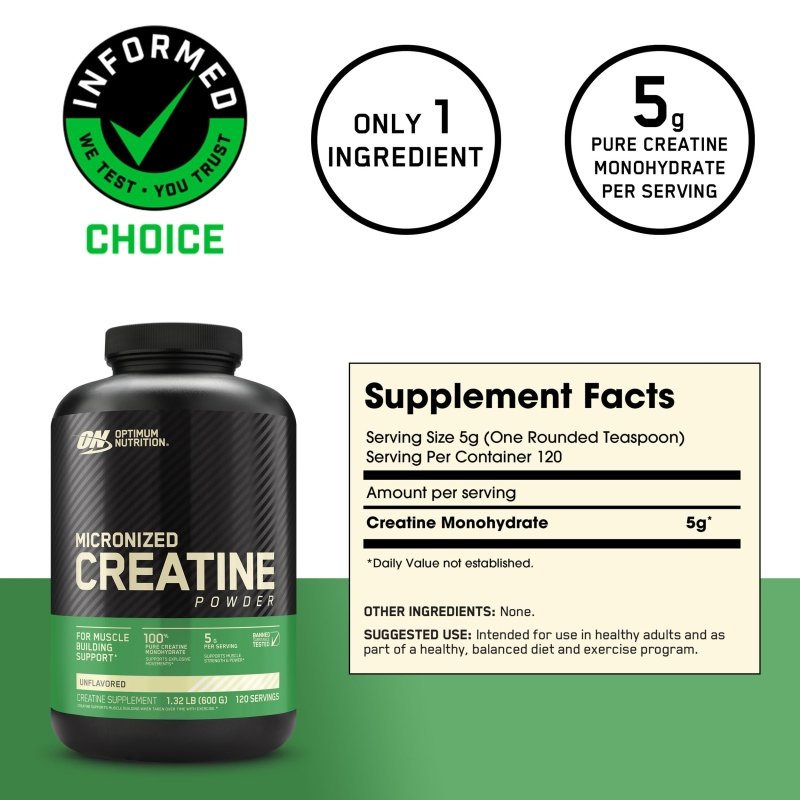Optimum Nutrition Micronized Creatine Monohydrate Powder - Unflavored 120 ServingsVisit the Optimum Nutrition Store