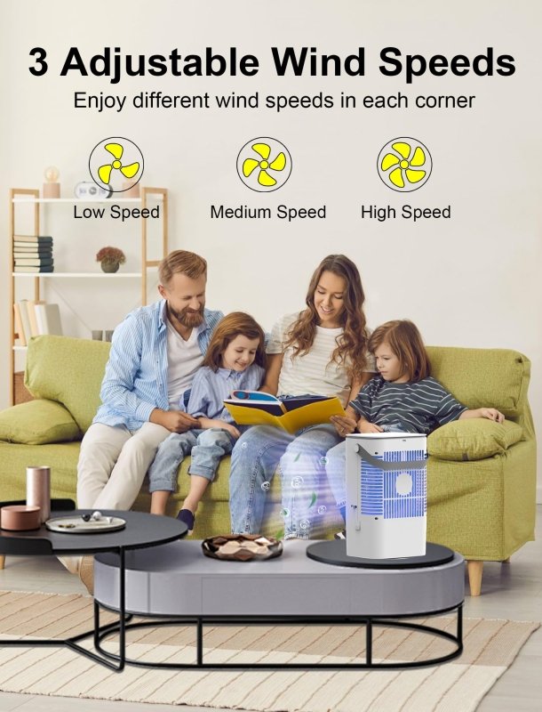 Portable Air Conditioner, 1200mL Evaporative Air Cooler, Personal Mini Air Conditioner with 3 Speeds & 2/4H Timer, 120° Oscillating Portable Ac Unit Fan Small Air Conditioner for Home Office RoomTopritt