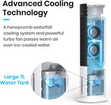 Pro Breeze Portable Air Conditioner 7L Evaporative Air Cooler 42" Portable Tower Fan, 3 Speeds with Remote, Automatic Oscillation, 10 Hour Timer & Sleep, Natural & Humidification Mode for Home/OfficeVisit the Pro Breeze Store