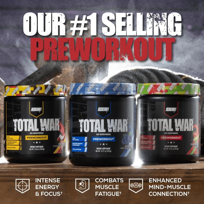 Redcon1 Total War - Pre Workout, 30 Servings (Blue Lemonade)Redcon1