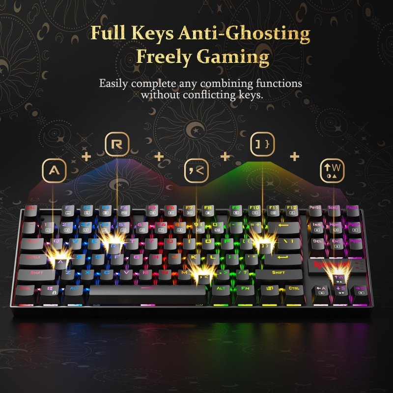 Redragon K552 - Rgb Kumara Rgb Led Backlit Mechanical Gaming Keyboard (Black)Visit the Redragon Store