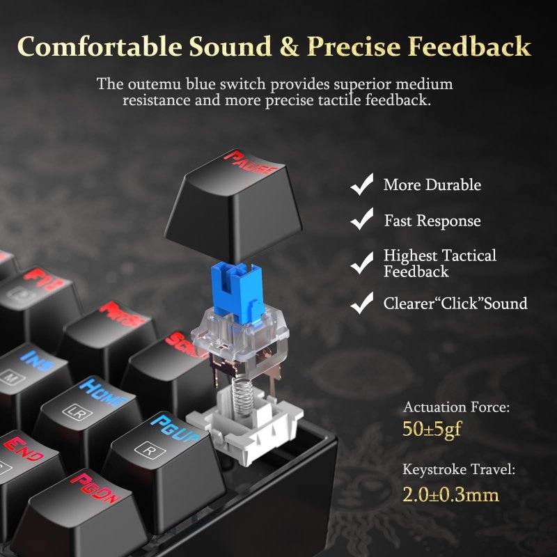 Redragon K552 - Rgb Kumara Rgb Led Backlit Mechanical Gaming Keyboard (Black)Visit the Redragon Store