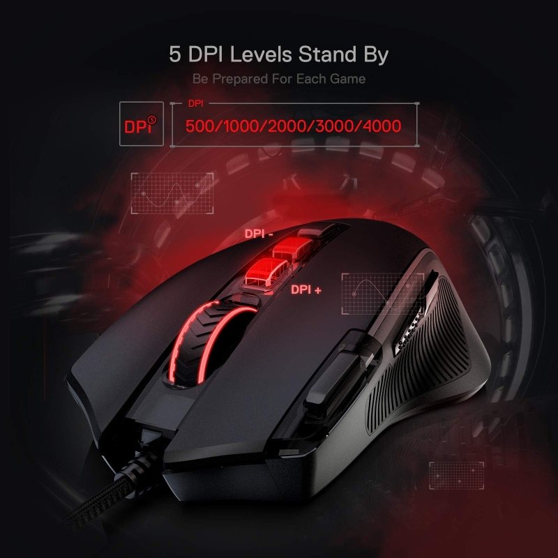 Redragon, Predator Wired Gaming Mouse, Black, M612 - RgbVisit the Redragon Store