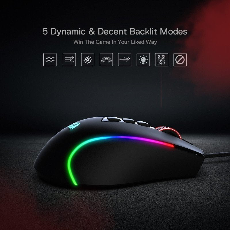 Redragon, Predator Wired Gaming Mouse, Black, M612 - RgbVisit the Redragon Store