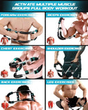 Rycid Saker Twister Arm Trainer, 40 - 100lb Adjustable Power Twister Bar, Chest Shoulder Arm Workout Equipment, Portable Forearm Strengthener, Detachable Upper Body Fitness Machine for Home & Gym‎Rycid