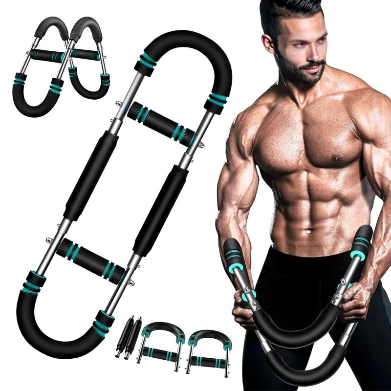 Rycid Saker Twister Arm Trainer, 40 - 100lb Adjustable Power Twister Bar, Chest Shoulder Arm Workout Equipment, Portable Forearm Strengthener, Detachable Upper Body Fitness Machine for Home & Gym‎Rycid