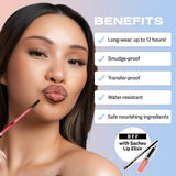 Sacheu Lip Liner Stay - N - Peel Off Lip Stain. Long Lasting Matte Lip Tattoo, Transfer Proof Lipstain Infused with Hyaluronic Acid & Vitamin E, for All Skin Types. Vegan and Cruelty - Free, nOOHdeSacheu