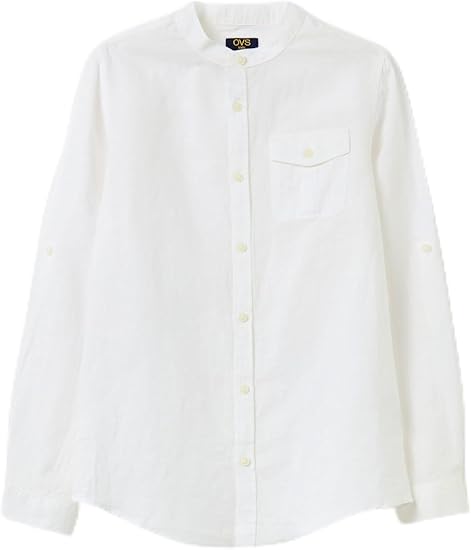 OVS Boys 001991581 Linen And Cotton Shirt With Pocket