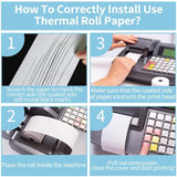 SWIHELP (50 Rolls) 57 x 50 Thermal Paper Receipt 2 1/4" Rolls Fits All POS Cash Registers Printers, Credit Card Terminals, Star Micronics SCP700, TSP100 BPA Free - BuyRegisterRolls‎SWIHELP