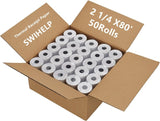 SWIHELP (50 Rolls) 57 x 50 Thermal Paper Receipt 2 1/4" Rolls Fits All POS Cash Registers Printers, Credit Card Terminals, Star Micronics SCP700, TSP100 BPA Free - BuyRegisterRolls‎SWIHELP