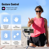 ZHIYUN CINEPEER CQ5 Combo 3 - Axis Stabilizer for iPhone, Android Smartphones with AI Face Tracking, Fill Light, Compact & Portable, 11 - Hour BatteryZHIYUN