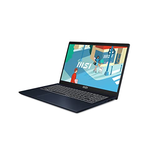 MSI Modern 15, Intel 13th Gen. i5-1335U, 40CM FHD 60Hz Laptop (8GB/512GB NVMe SSD/Windows 11 Home/Iris Xe Graphics/Star Blue/1.7Kg), B13M-291IN